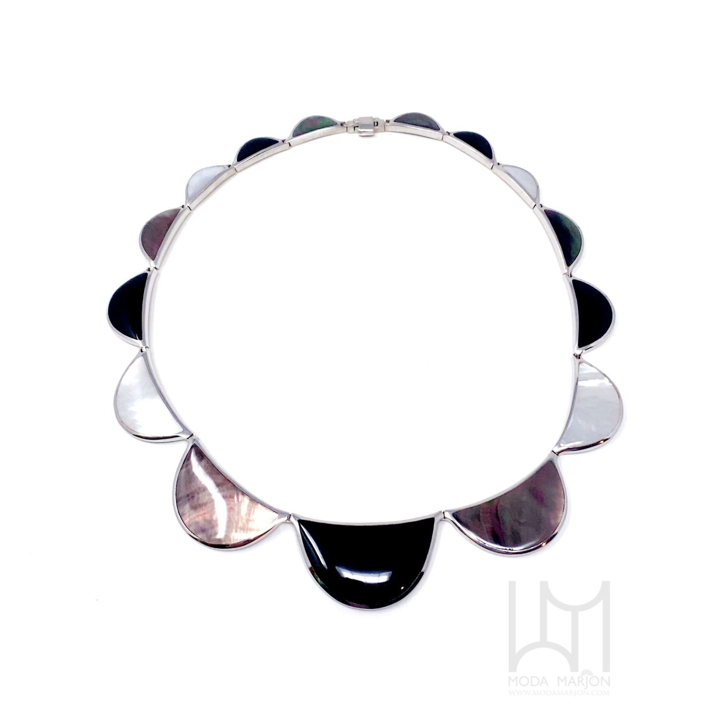 Mother-Of Pearl Statement Necklace