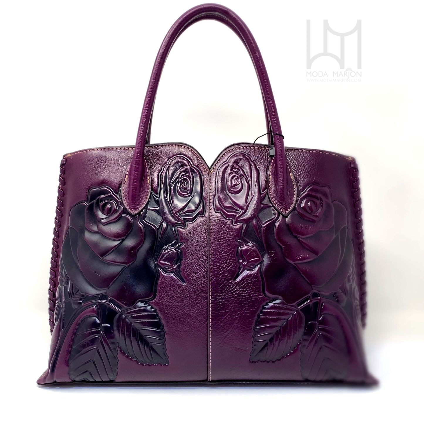 Hand Tooled Rose Handbag