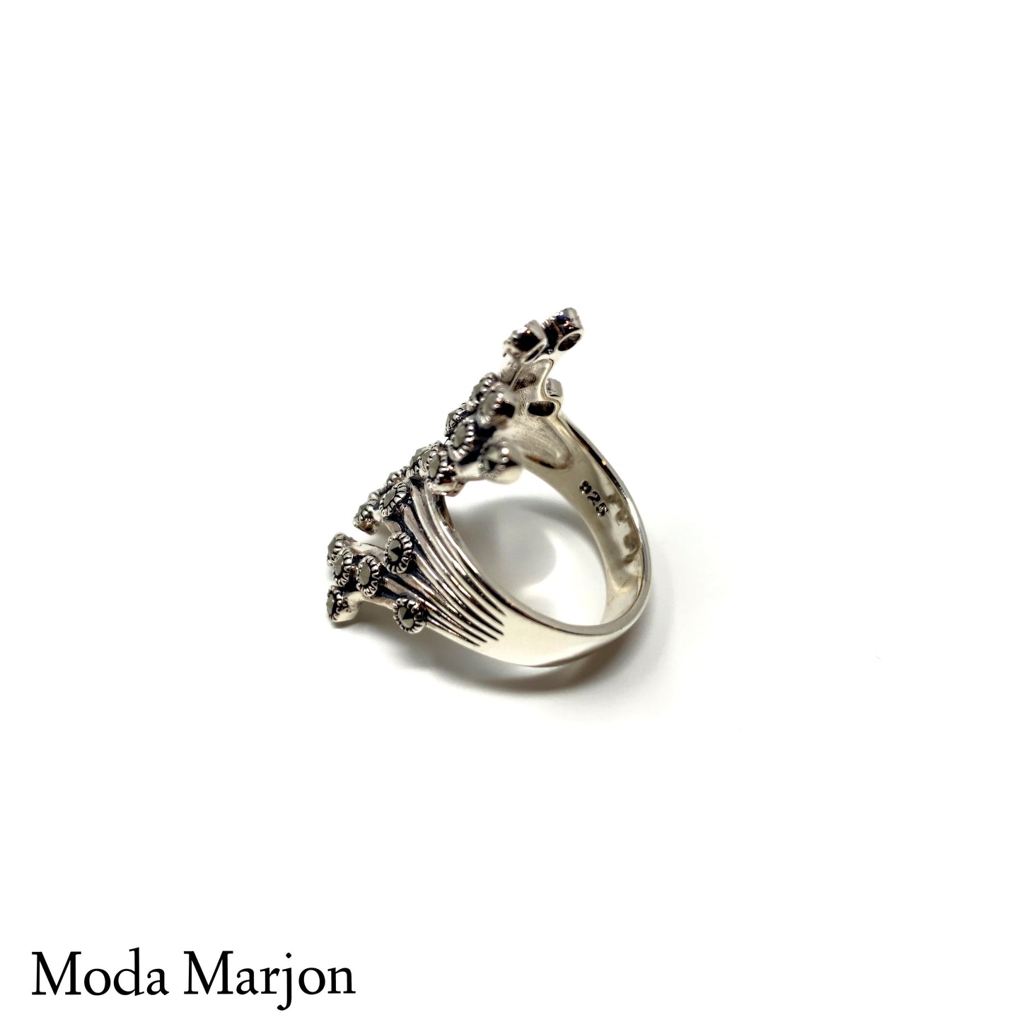 Abstract Marcasite Ring - Moda Marjon 