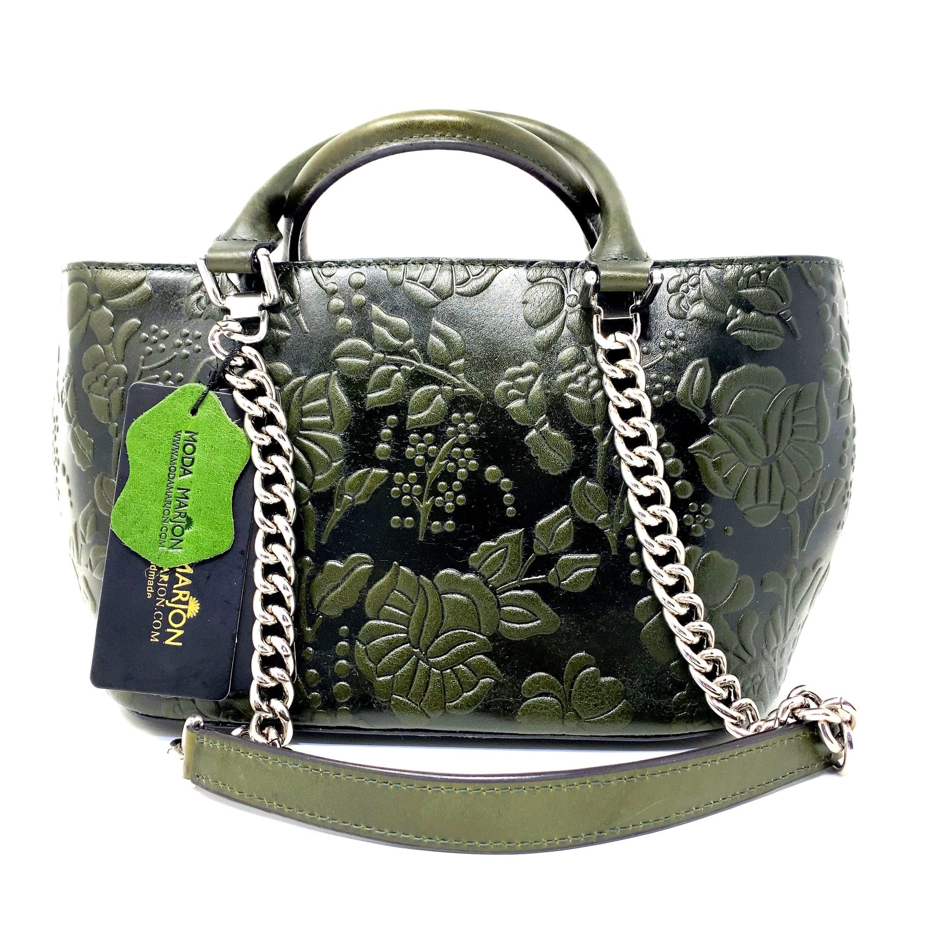 Hand Tooled Floral Handbag - Moda Marjon 