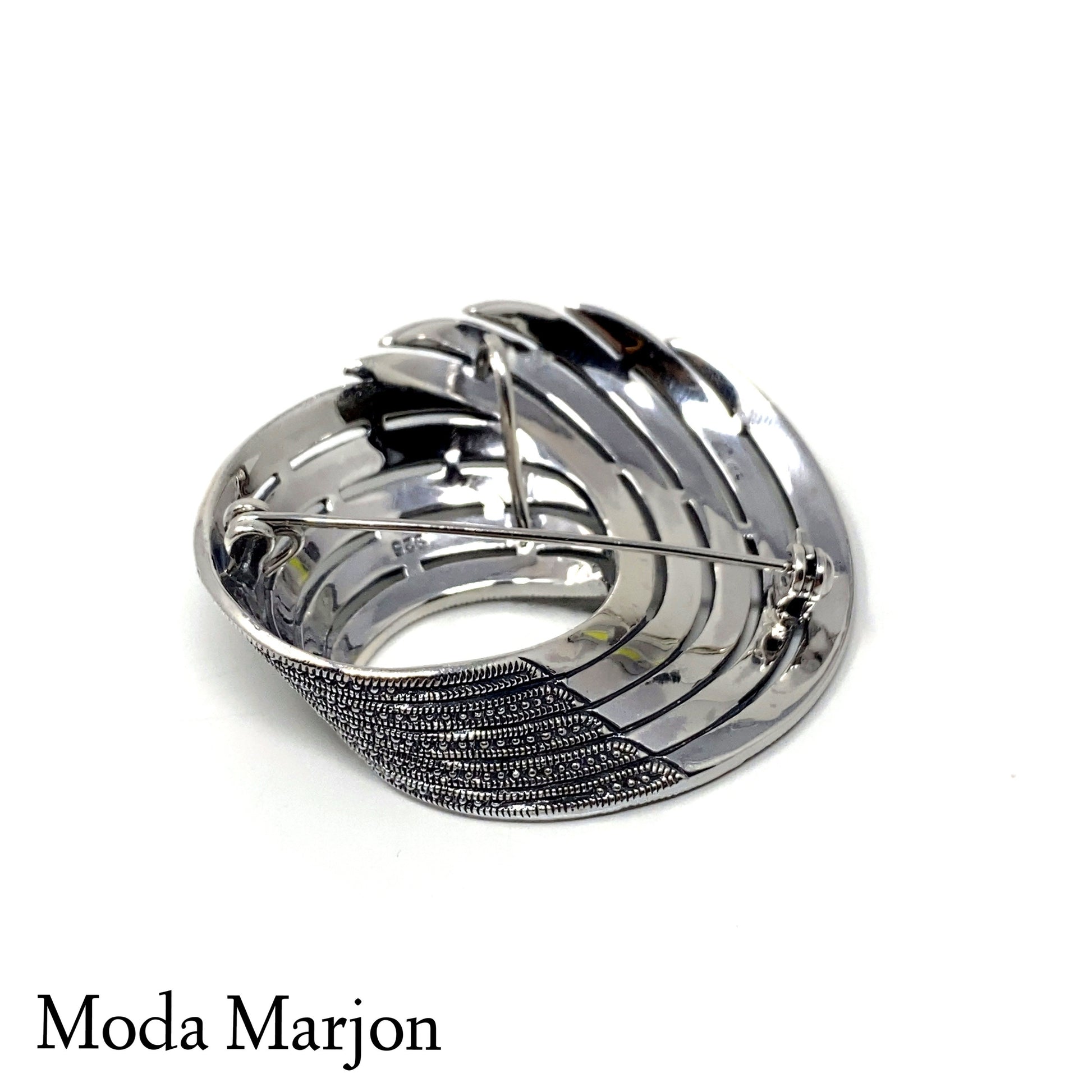 Vintage -Inspired Marcasite Pendant/Brooch - Moda Marjon 