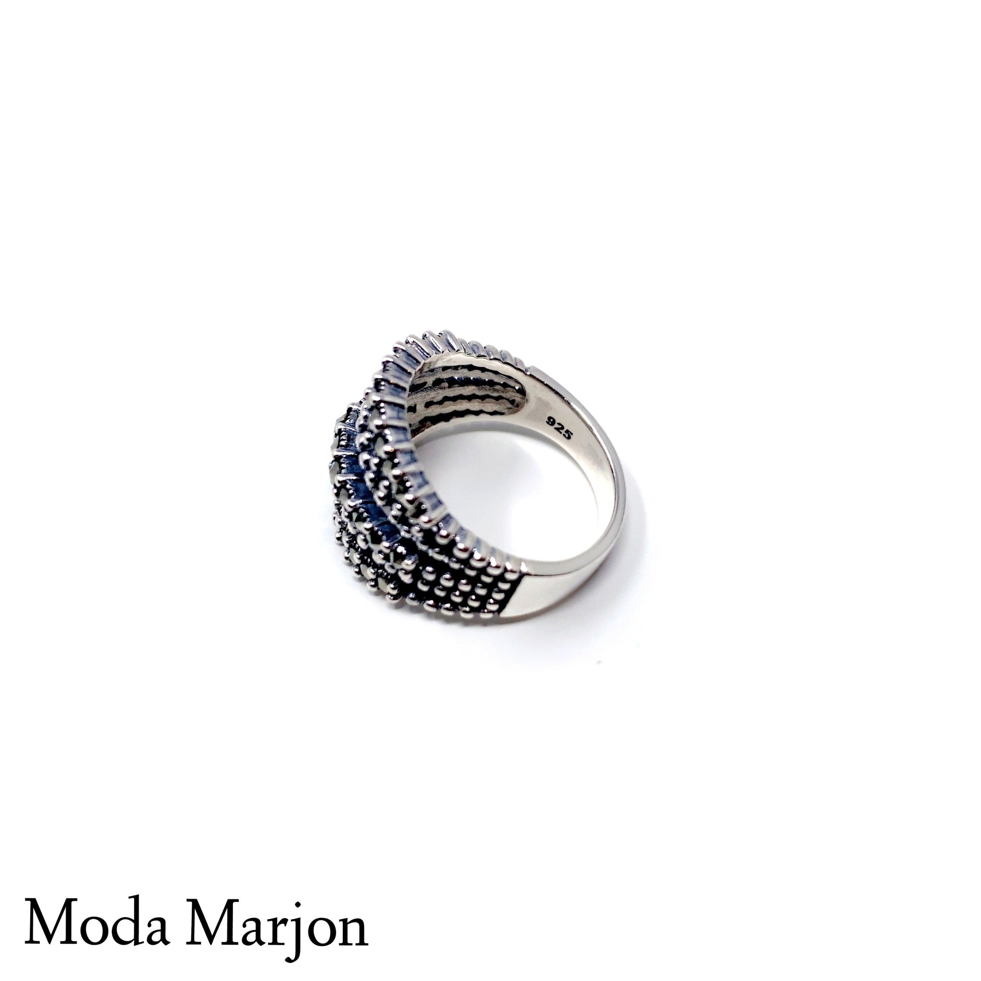 Marcasite Multi Band Ring - Moda Marjon 