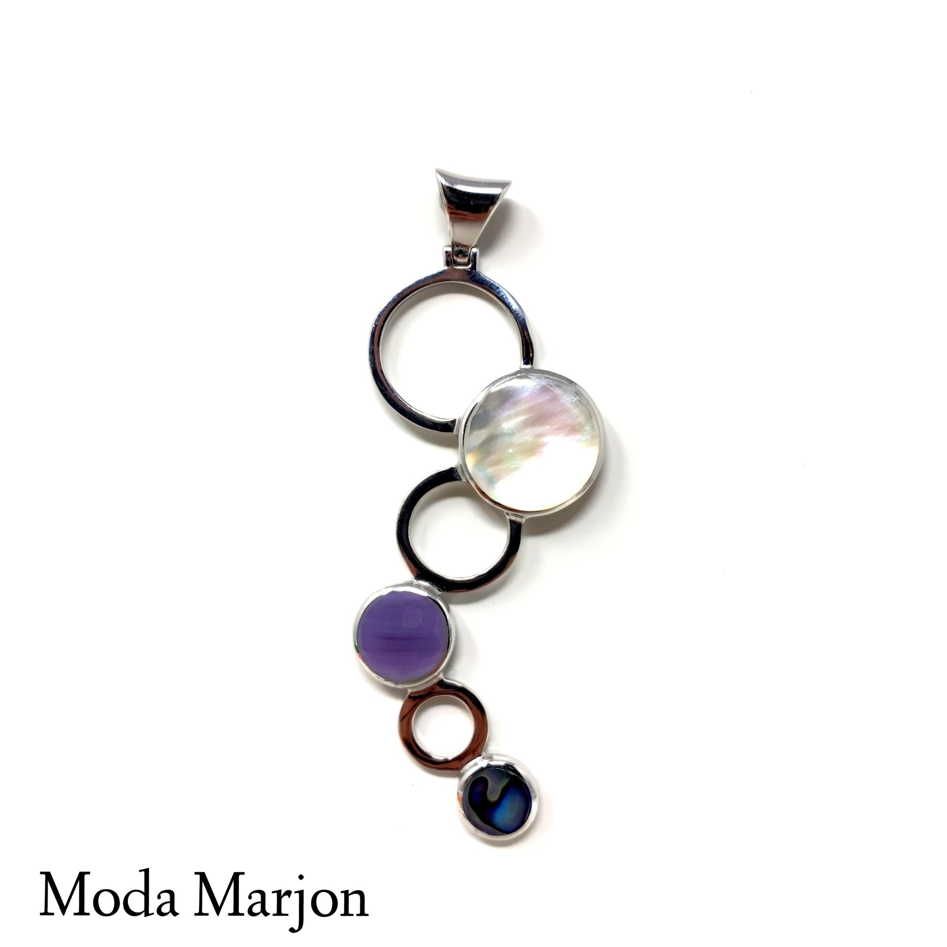 Moda Marjon Multi-Circle Inlay Pendant - Moda Marjon 