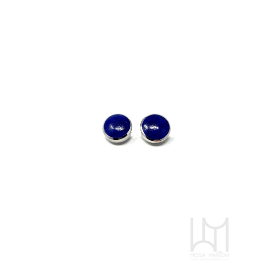 Lapis Inlay Post Earrings