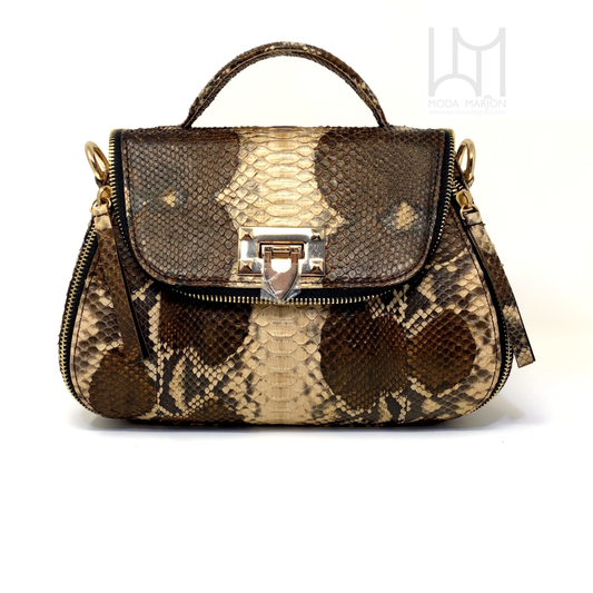 Python Leather Handbag