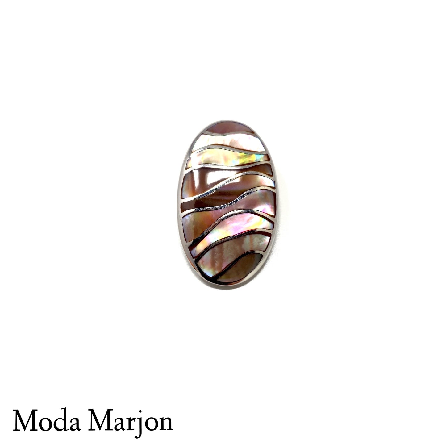 Mosaic Inlay Multi-shades Of Mother-Of-Pearl Pendant - Moda Marjon 
