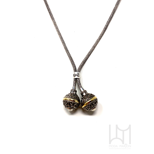 Mix-Metal Lariat Necklace