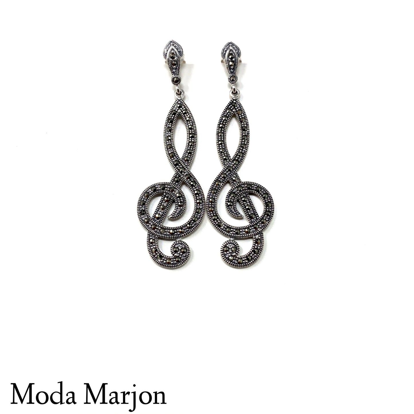 Moda Marjon  marcasite Drop earrings - Moda Marjon 