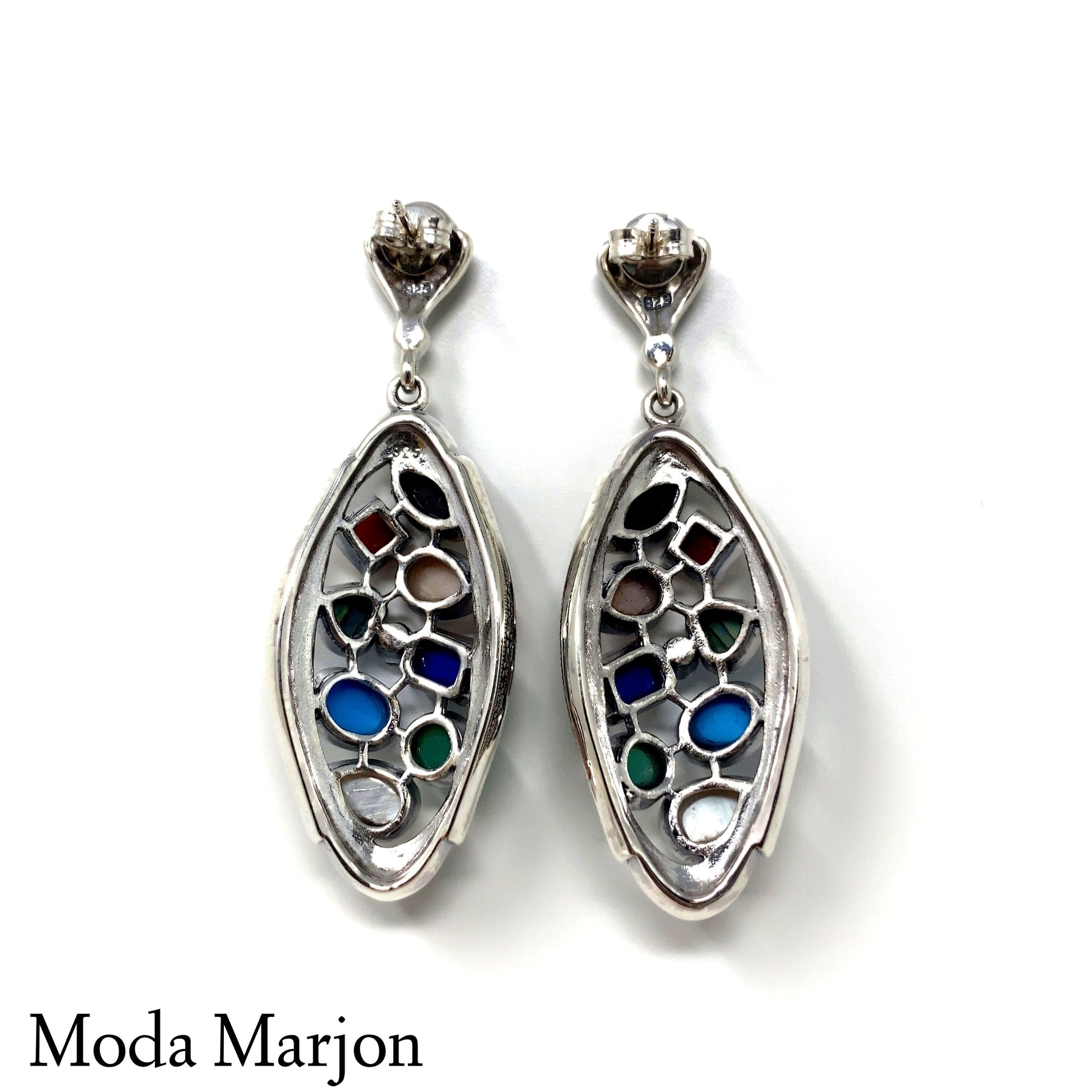 Moda Marjon Multi- Stone Drop Earrings - Moda Marjon 