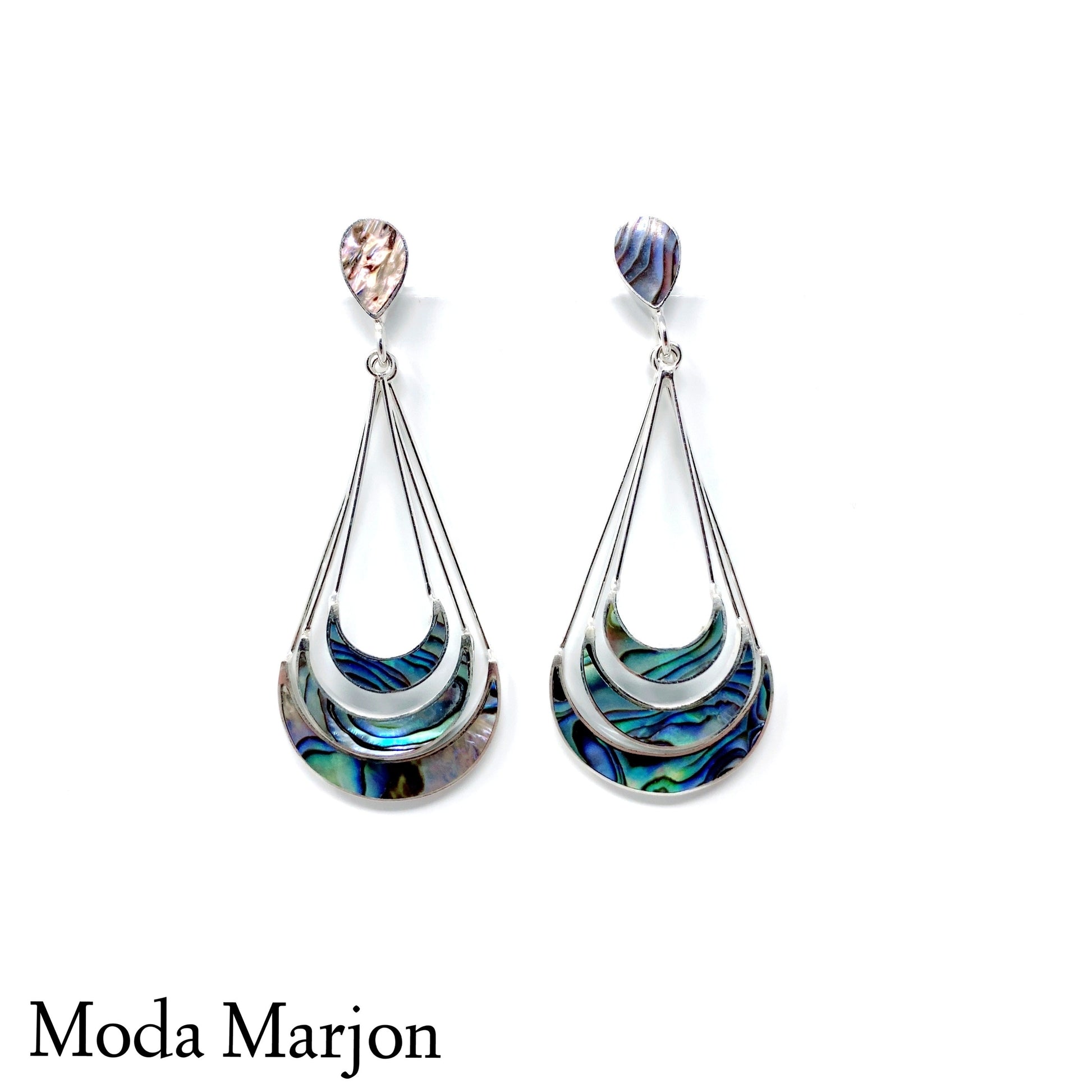Paua Shell Earrings - Moda Marjon 