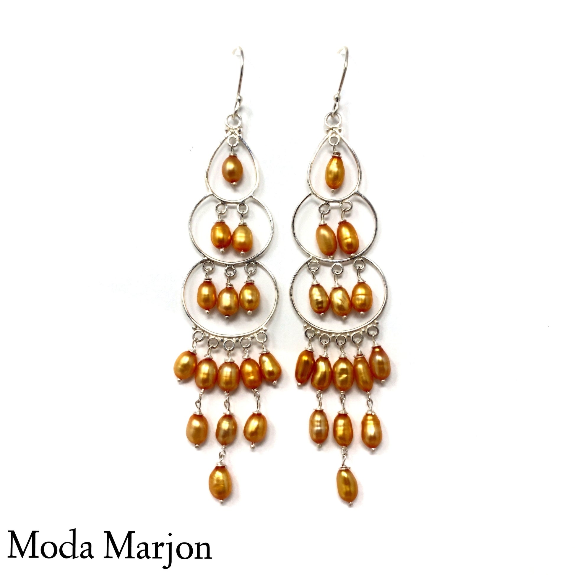 Chandelier Pearl Drop Earrings - Moda Marjon 