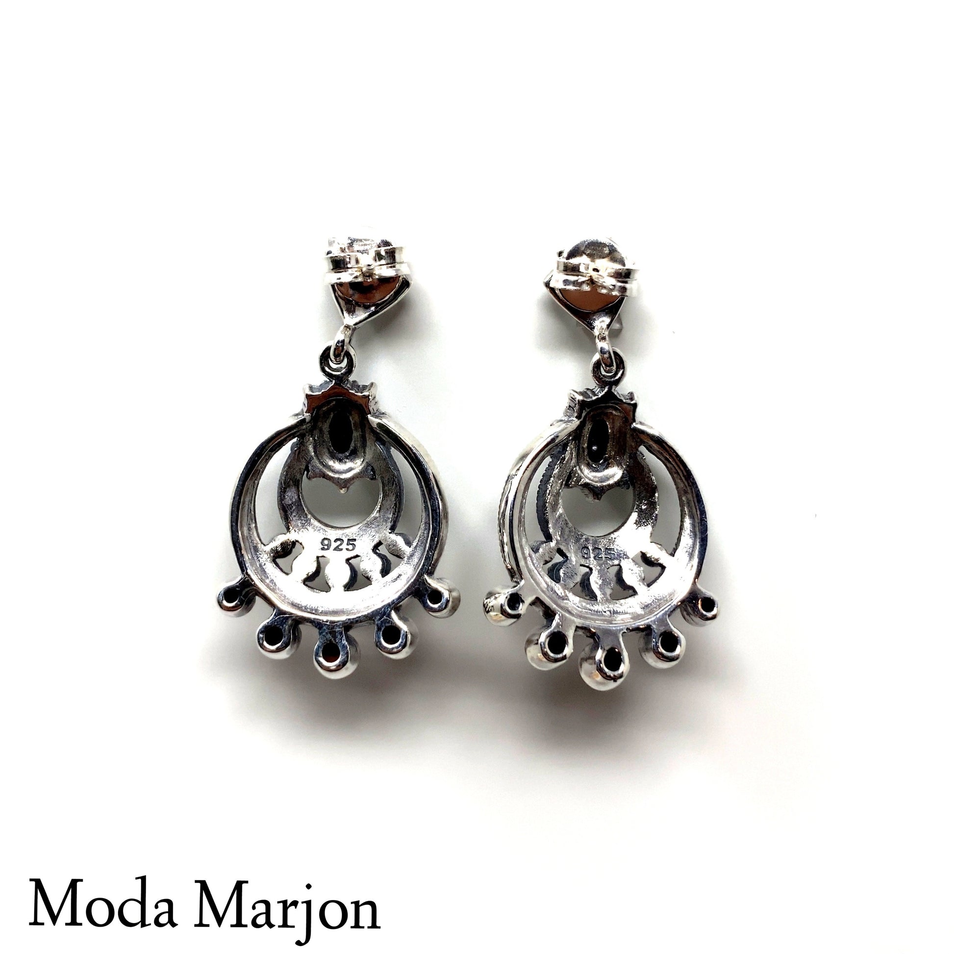 Moda Marjon black onyx drop Earrings - Moda Marjon 
