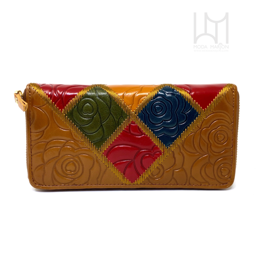 Multicolored Floral Patterned Wallet