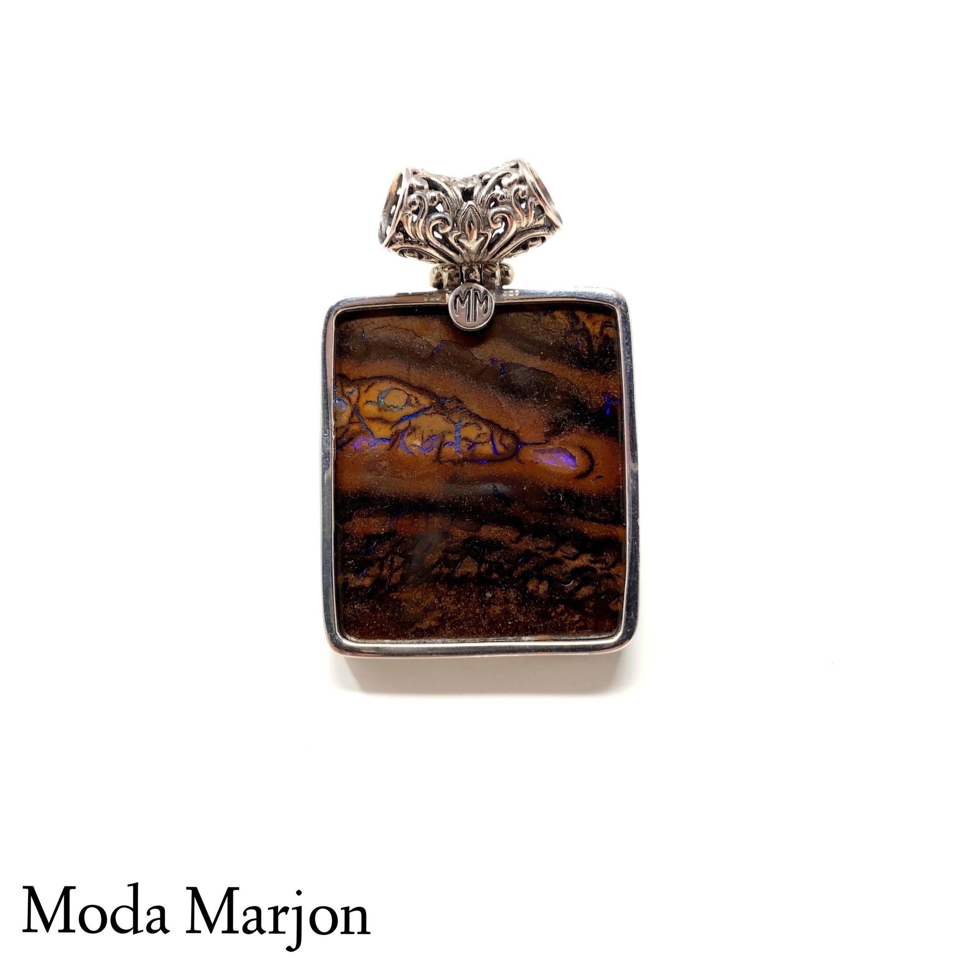 Boulder Opal And Kyanite Pendant - Moda Marjon 