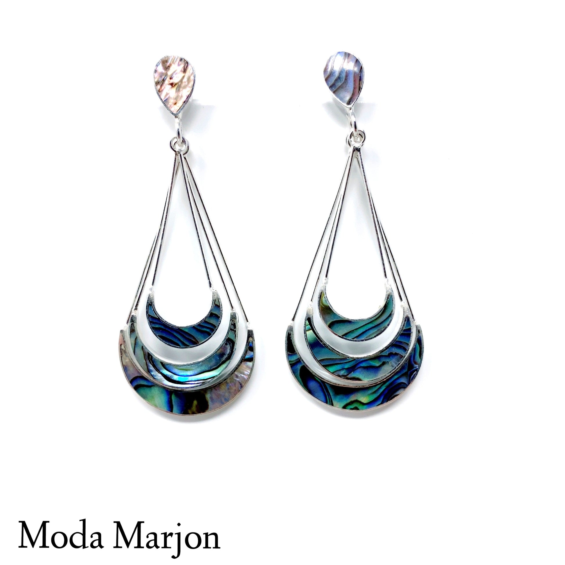 Paua Shell Earrings - Moda Marjon 