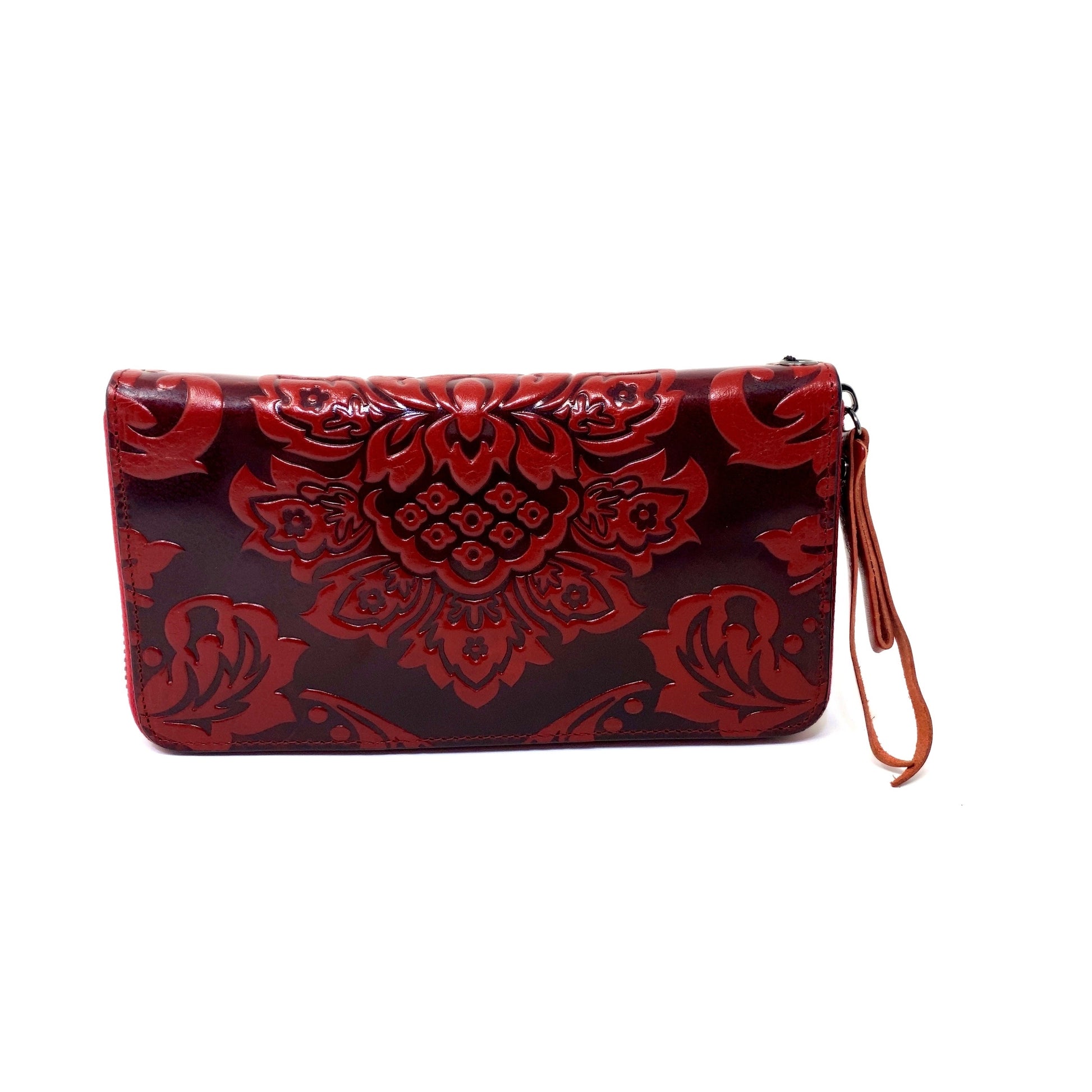 Hand Tooled Floral Wallet - Moda Marjon 