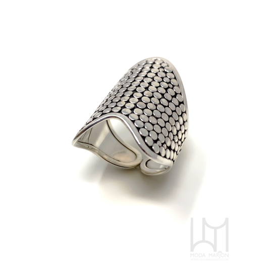 Adjustable Saddle Beaded Ring