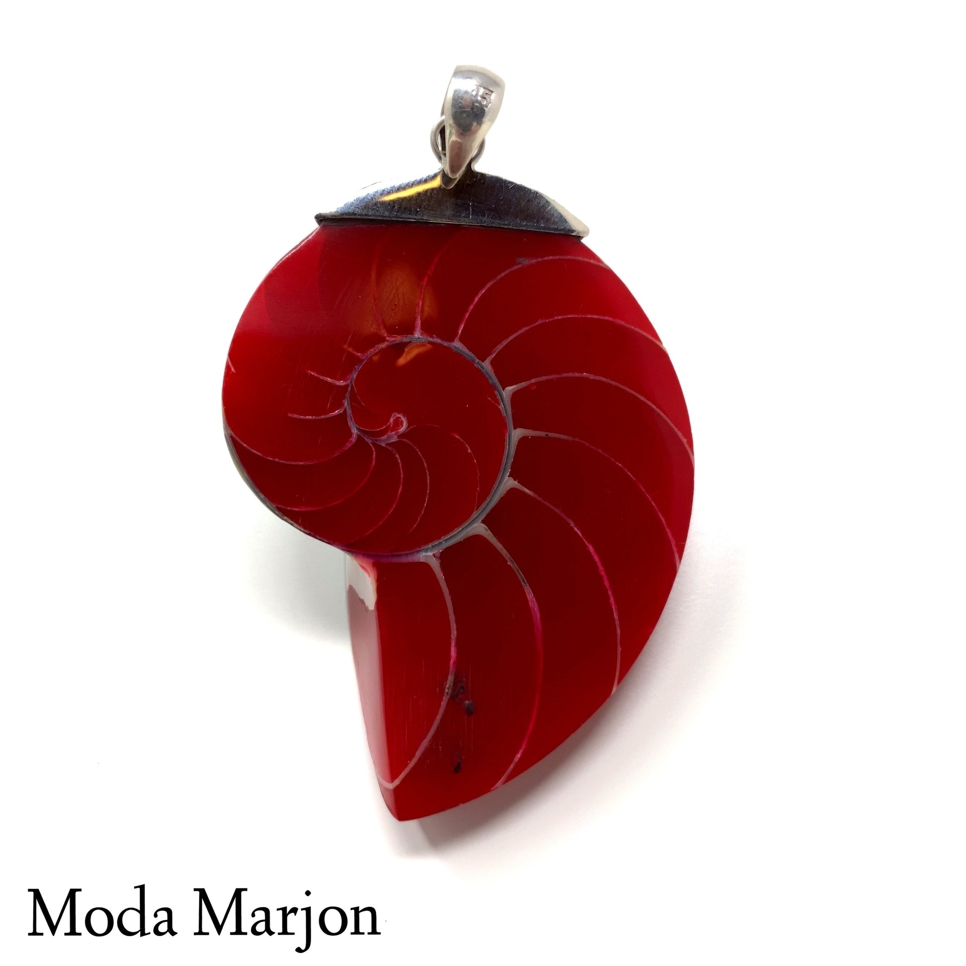 Red Nautilus Shell - Moda Marjon 