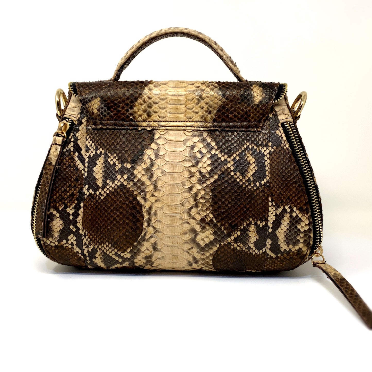 Python Leather Handbag - Moda Marjon 