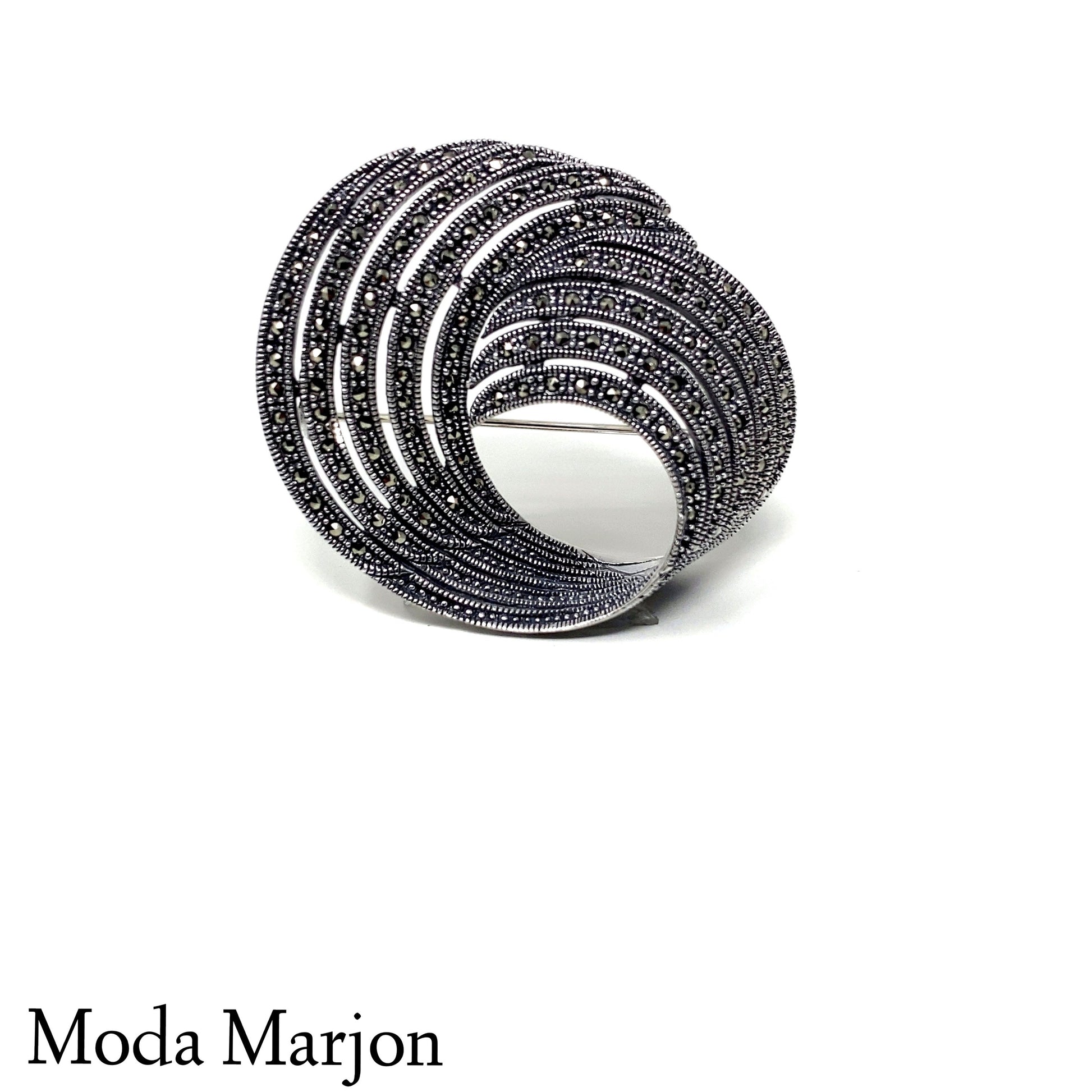 Vintage -Inspired Marcasite Pendant/Brooch - Moda Marjon 