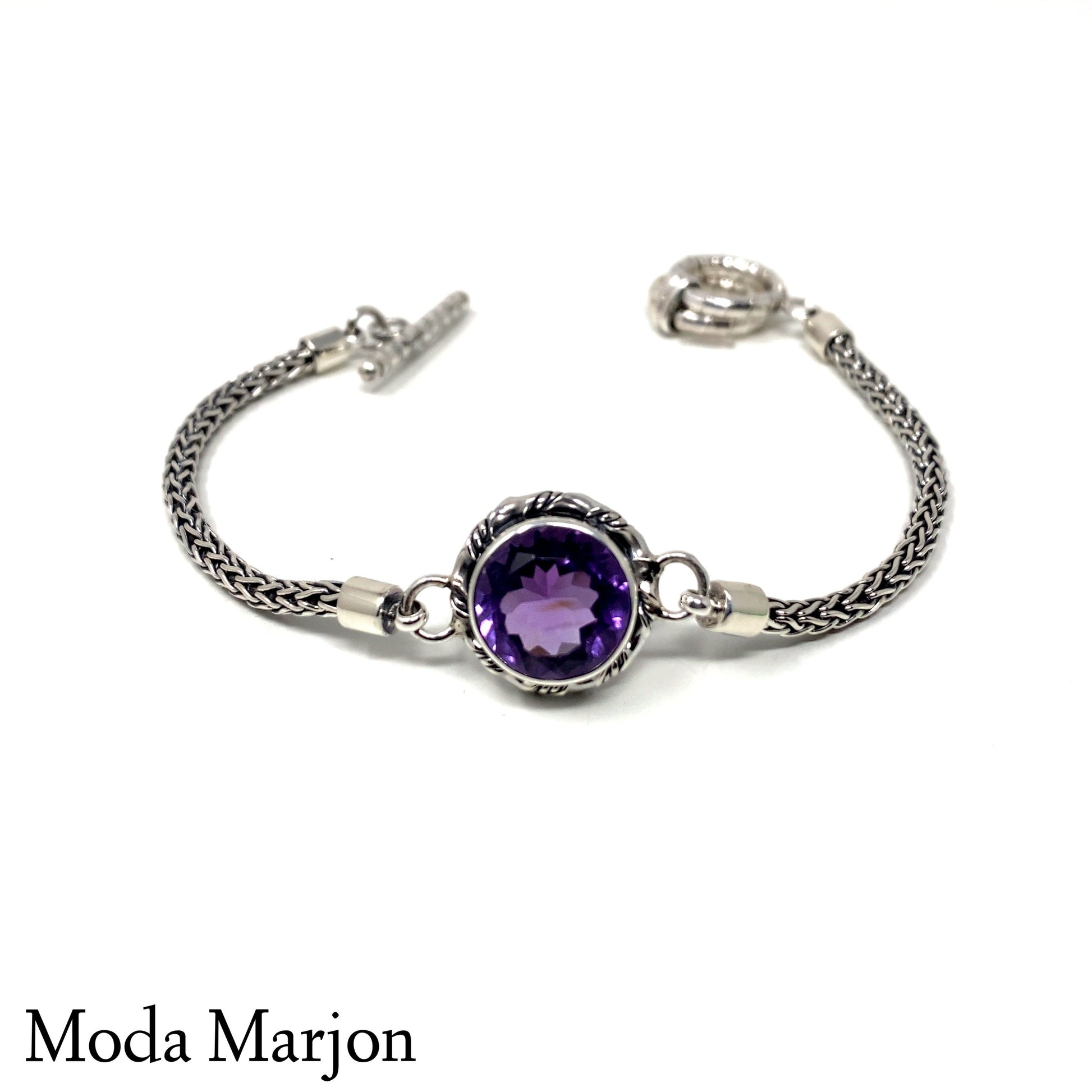 Faceted Amethyst Bracelet - Moda Marjon 
