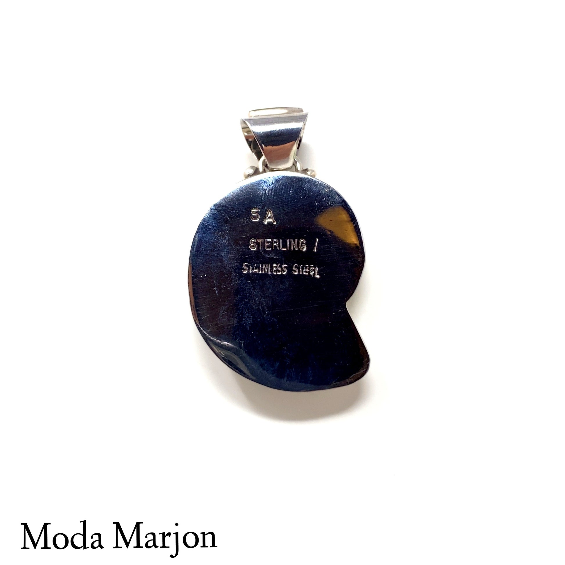 Inlay-Madagascar Ammonite Pendant - Moda Marjon 