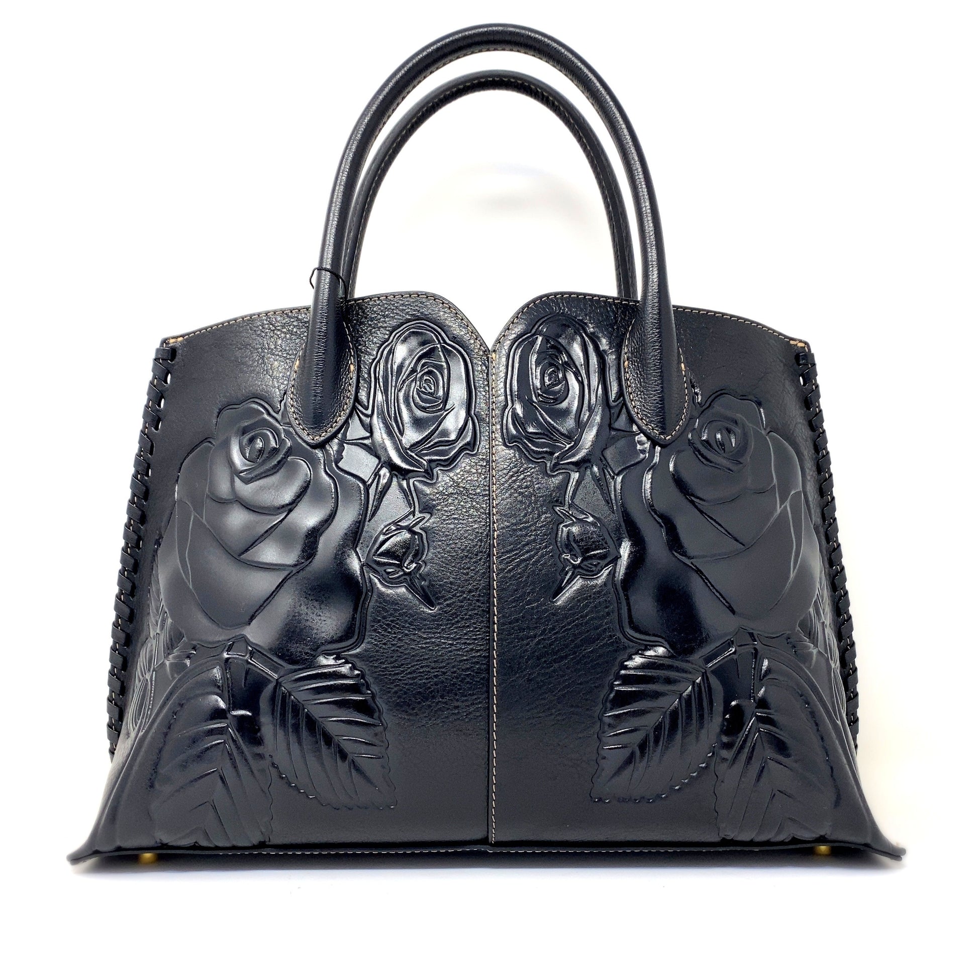 Tooled Rose Large Handbag - Moda Marjon 