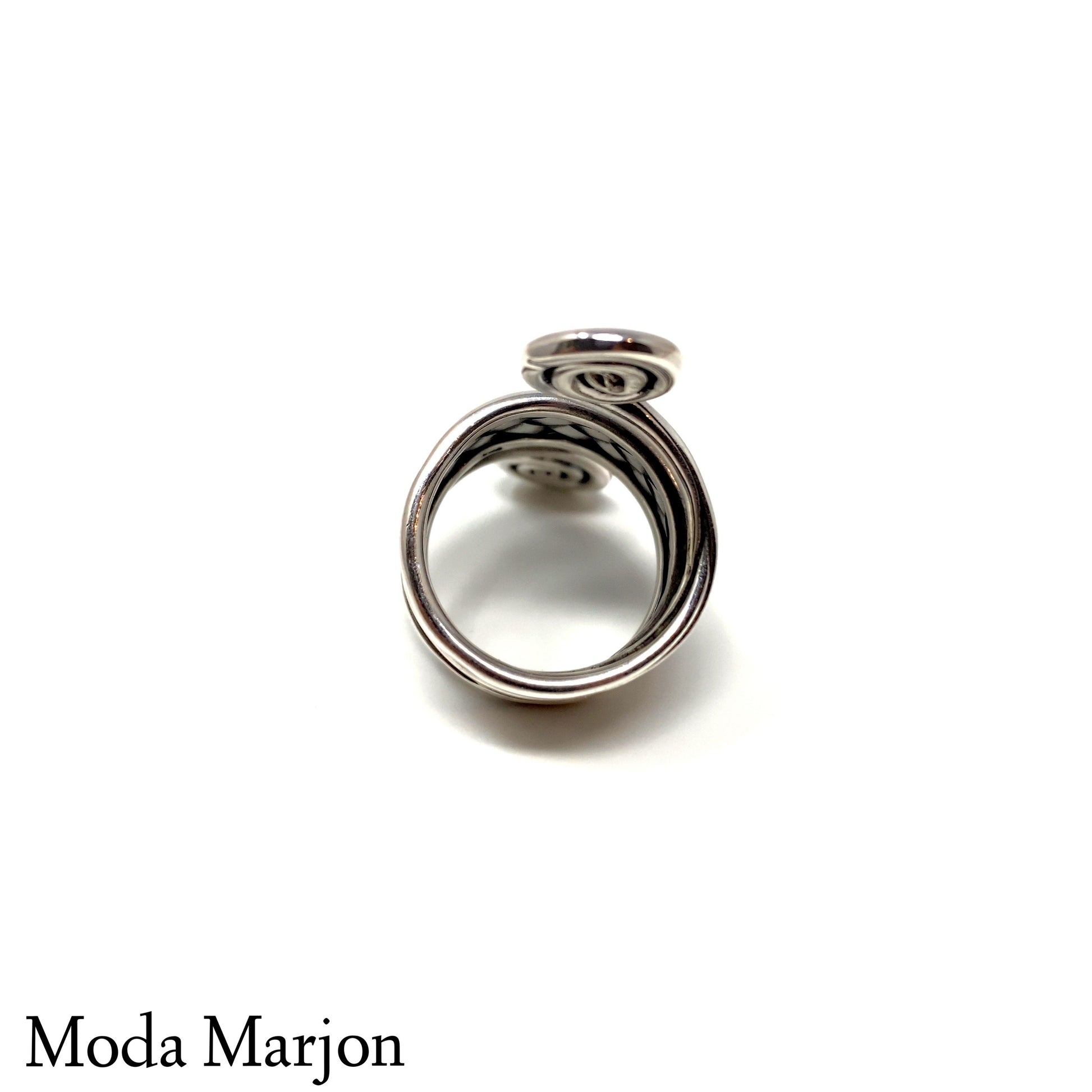 Oversized Woven Silver Ring - Moda Marjon 