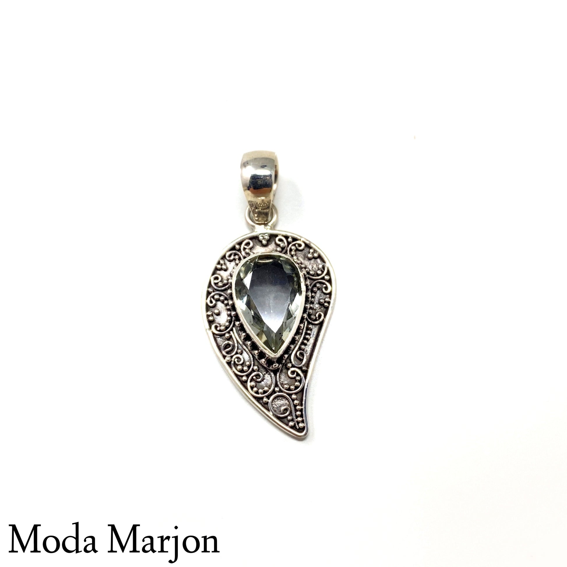 Moda Marjon Prasiolite Pendant - Moda Marjon 