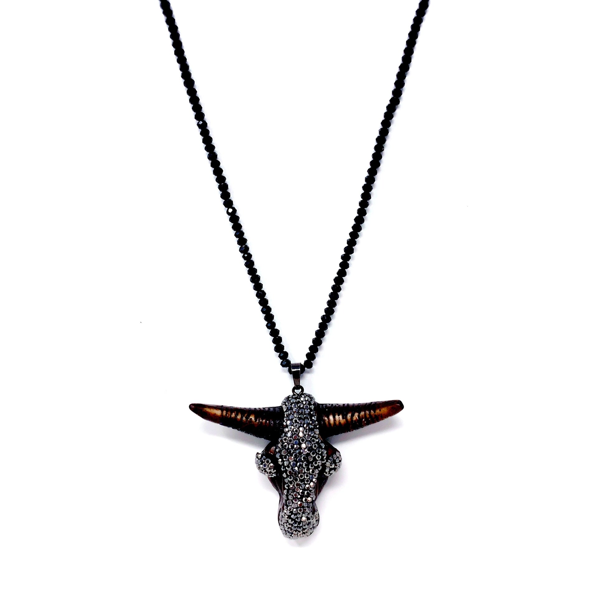 Bull Horn Skull Pendant - Moda Marjon 