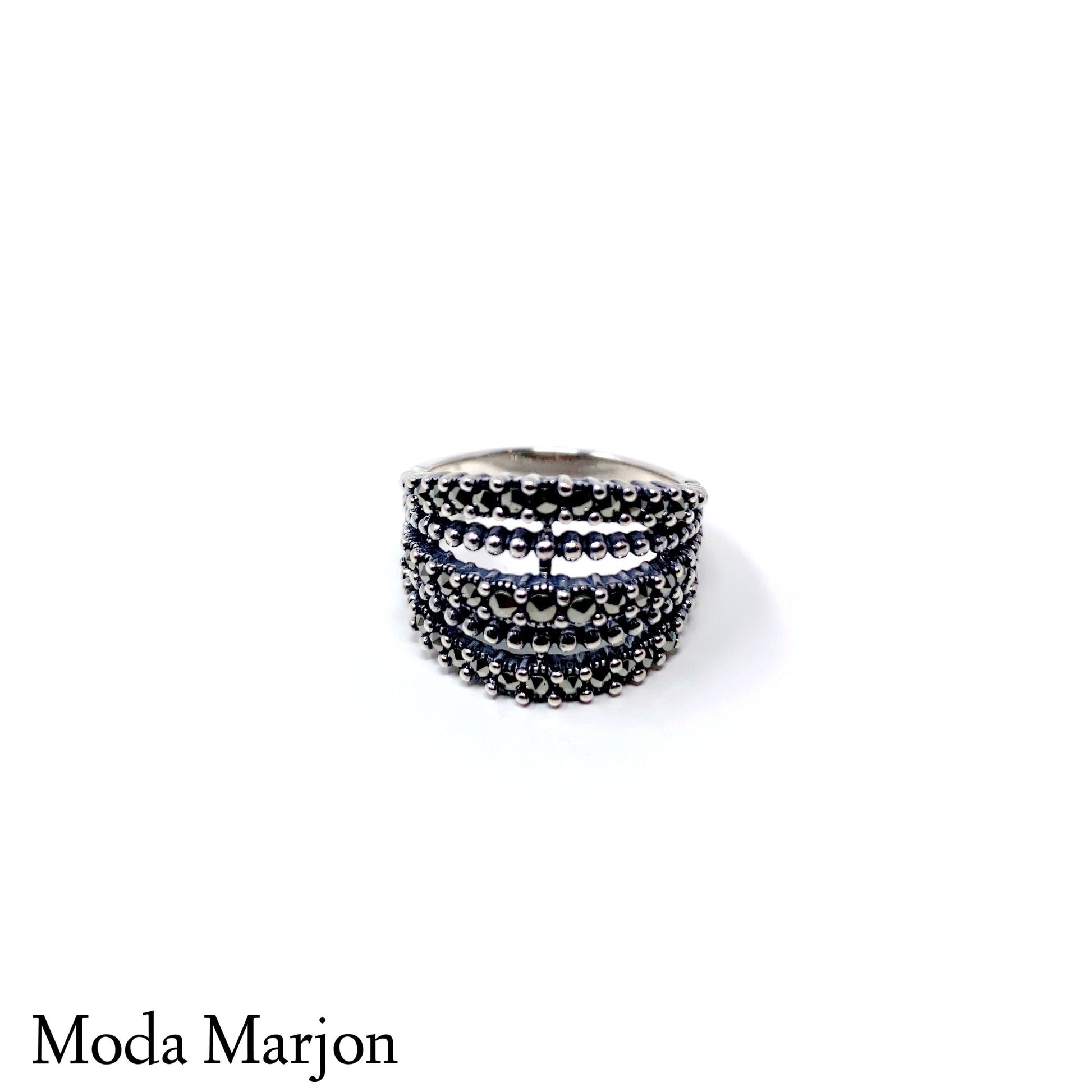 Marcasite Multi Band Ring - Moda Marjon 