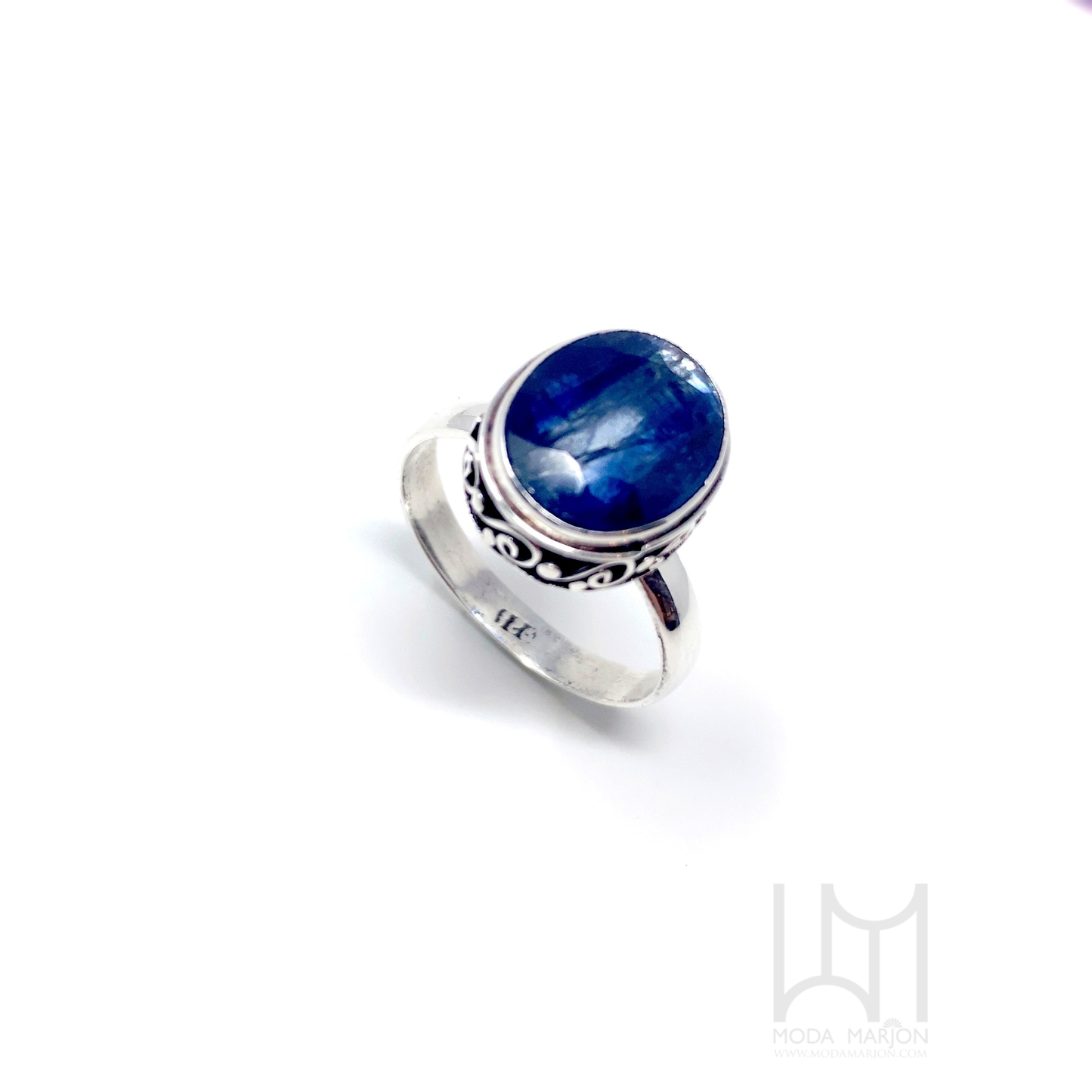 Deep Blue Kyanite Ring