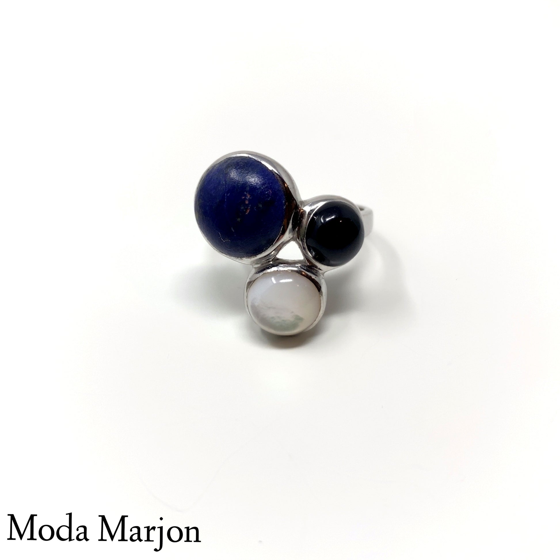 Inlay Multi Stone Ring - Moda Marjon 