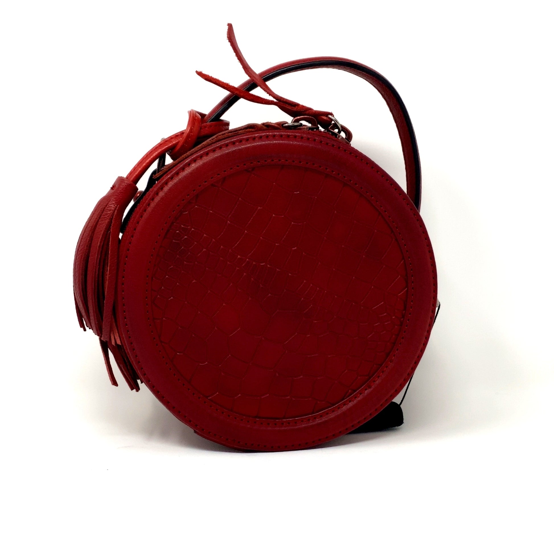 Round Tooled Crossbody Bag - Moda Marjon 